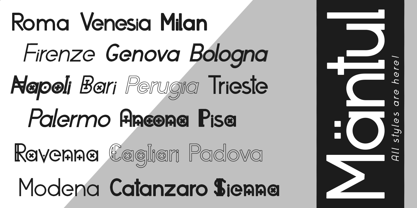 Mantul Pro Italic Font preview